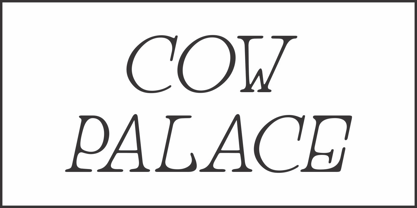 Cow Palace JNL Font Poster 2