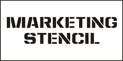 Marketing Stencil Font Poster 2