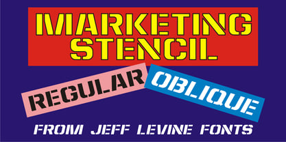 Marketing Stencil Font Poster 1