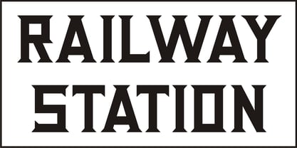 Railway Station Font Poster 2