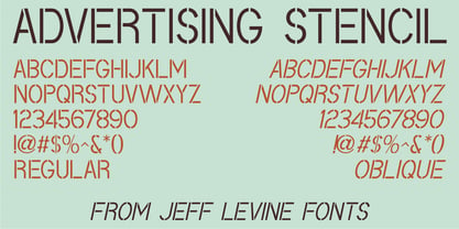 Advertising Stencil JNL Font Poster 3