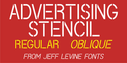 Advertising Stencil JNL Font Poster 2