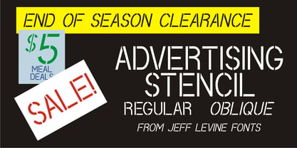 Advertising Stencil JNL Font Poster 1