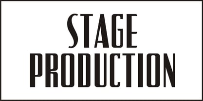 Stage Production JNL Font Poster 2