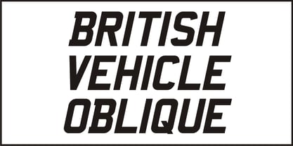 British Vehicle JNL Font Poster 4
