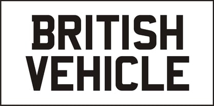 British Vehicle JNL Font Poster 2
