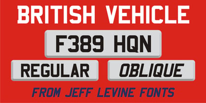 British Vehicle JNL Font Poster 1