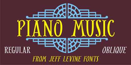 Piano Music JNL Font Poster 3