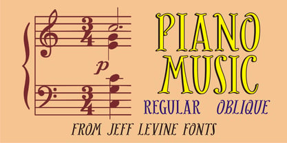 Piano Music JNL Font Poster 2