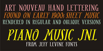 Piano Music JNL Font Poster 1