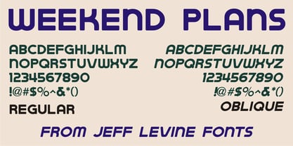 Weekend Plans JNL Font Poster 3