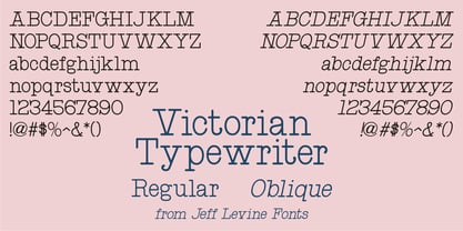 Victorian Typewriter JNL Font Poster 3