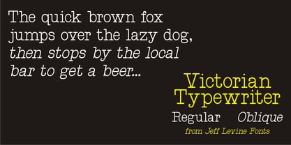 Victorian Typewriter JNL Font Poster 2