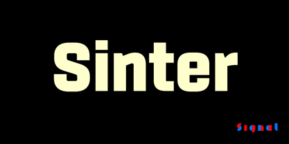 Sinter Font Poster 1