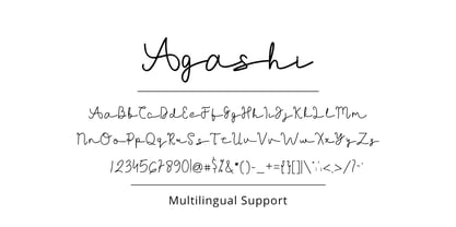 Agashi Signature Font Poster 6