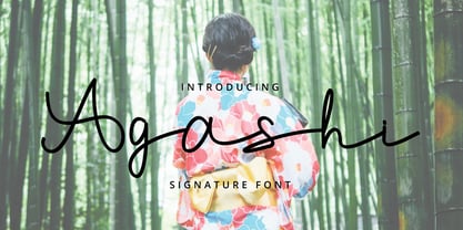Agashi Signature Font Poster 1