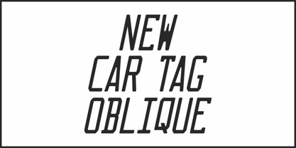 New Car Tag JNL Font Poster 4