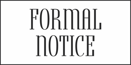 Formal Notice JNL Font Poster 2