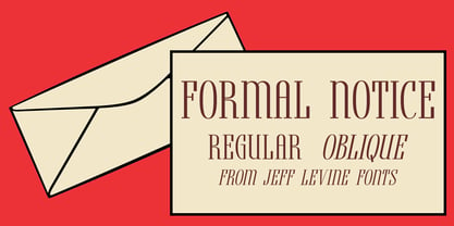 Formal Notice JNL Font Poster 1