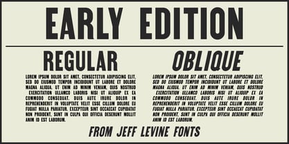Early Edition JNL Font Poster 1
