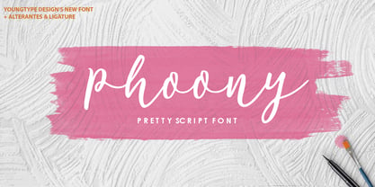 Phoony Script Font Poster 1