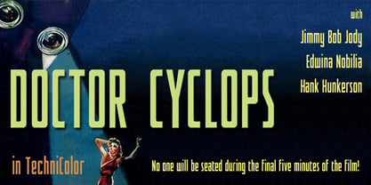 Doctor Cyclops Font Poster 2