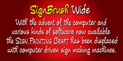 Sign Brush Fuente Póster 4