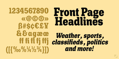 Front Page Font Poster 3