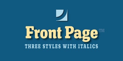 Front Page Font Poster 1