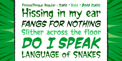 Forked Tongue Font Poster 3