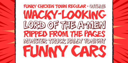Funky Chicken Town Font Poster 3