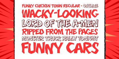 Funky Chicken Town Fuente Póster 3