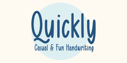 Quickly Freehand Font Poster 1