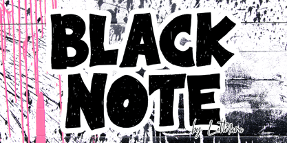 Black Note Fuente Póster 1
