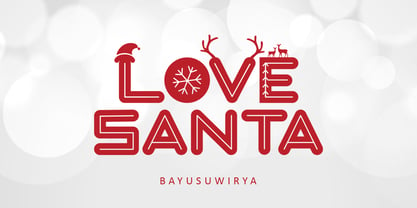 Love Santa Font Poster 1