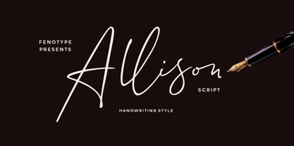 Allison Script Font Poster 1