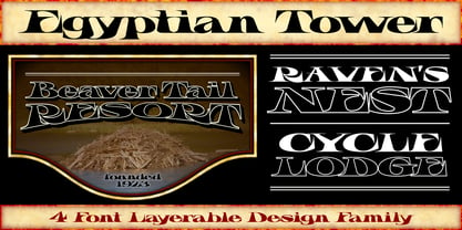 FWD Egyptian Tower Font Poster 2