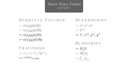 Night Still Comes Font Poster 5