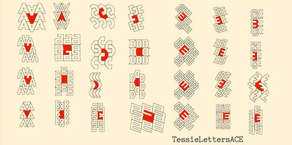 Tessie Letters Font Poster 4