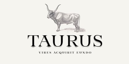 Taurus Font Poster 1
