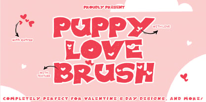Puppy Love Brush Fuente Póster 1
