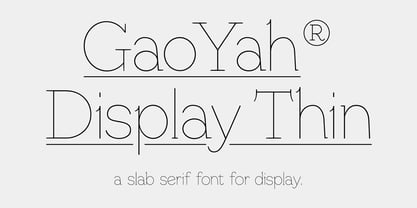 GaoYah Display Font Poster 1