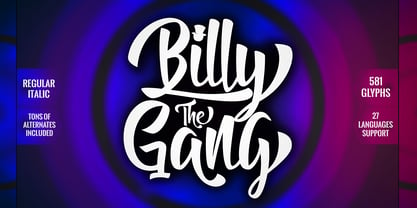 Billy The Gang Font Poster 1