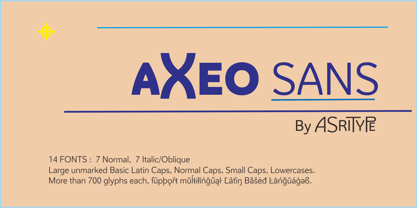 Axeo Sans Fuente Póster 1