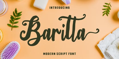 Baritta Script Font Poster 1
