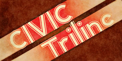 Civic Triline Font Poster 7