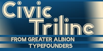 Civic Triline Font Poster 2