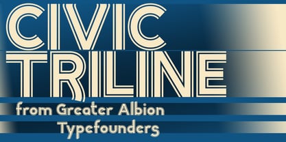 Civic Triline Font Poster 1