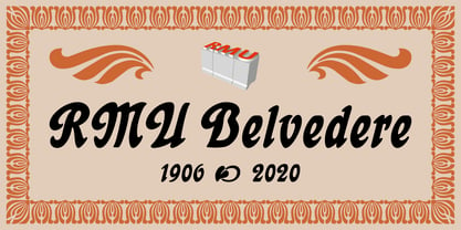 RMU Belvedere Font Poster 1