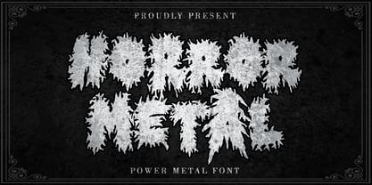 Horror Metal Fuente Póster 1
